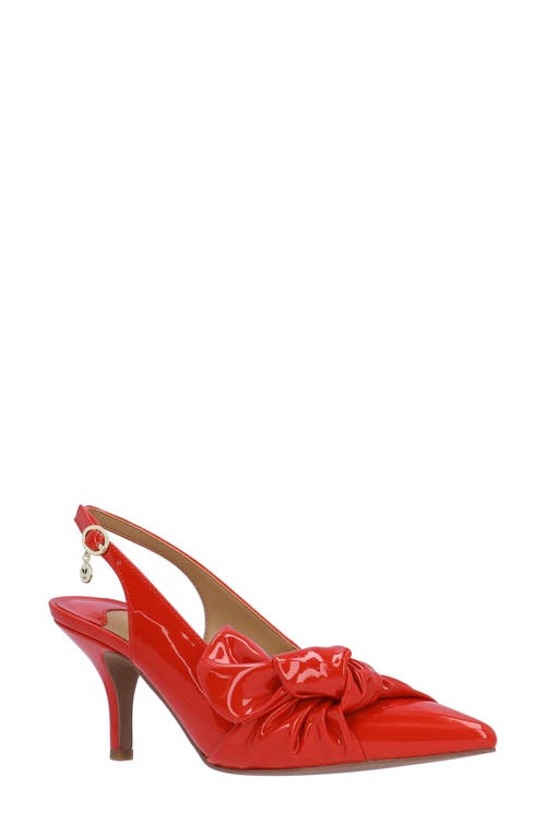 Lenore Pointed Toe Slingback Pump in Red
