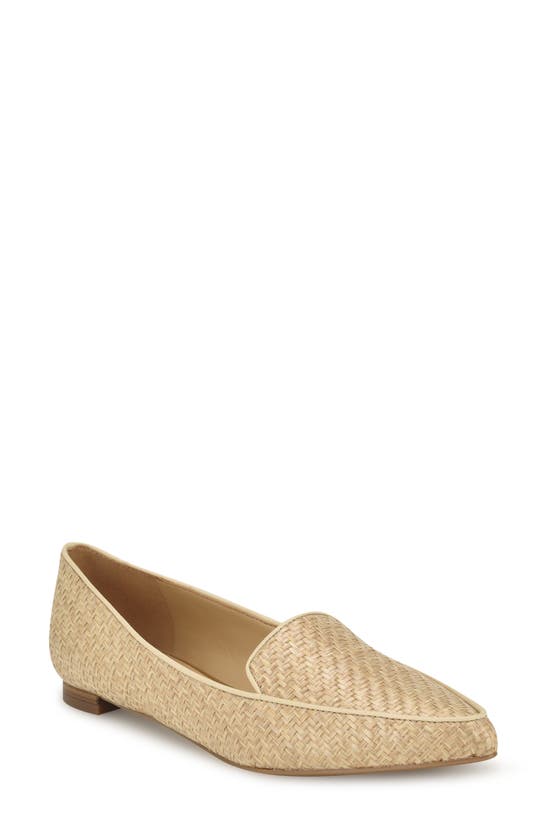 Shop Nine West Abay Pointed Toe Flat In Medium Natural