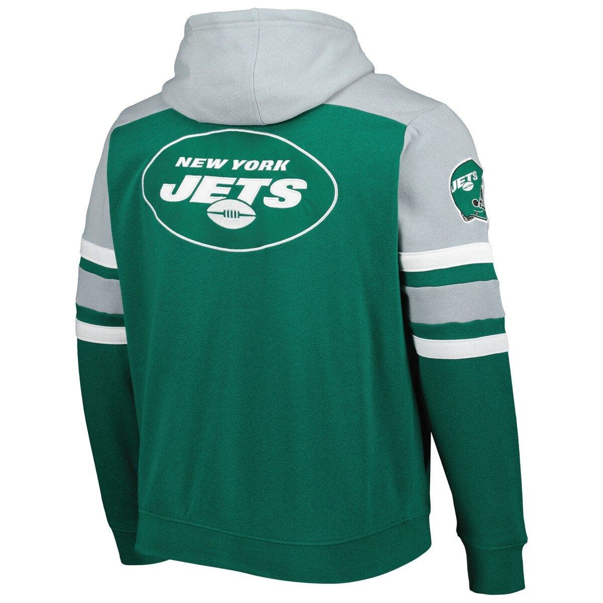 Men's Starter White New York Jets The Power Forward Full-Snap Jacket