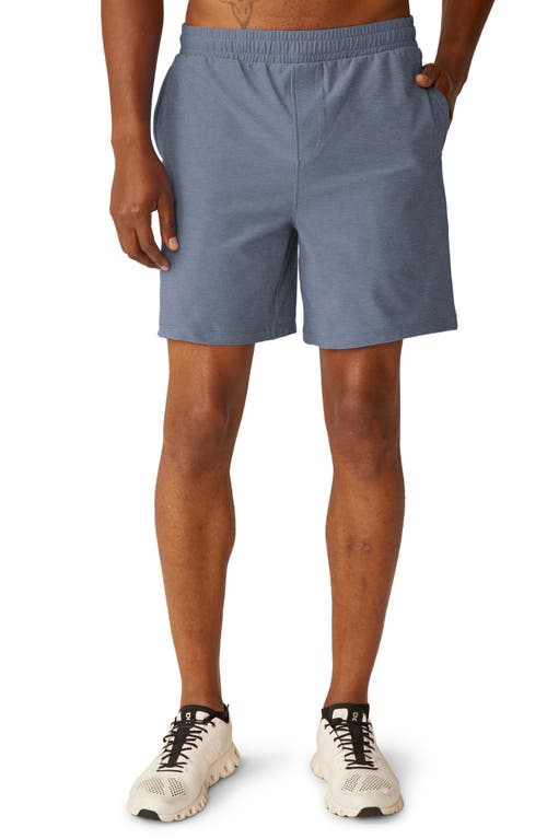 Beyond Yoga Take It Easy Sweat Shorts In Shadow Blue Heather