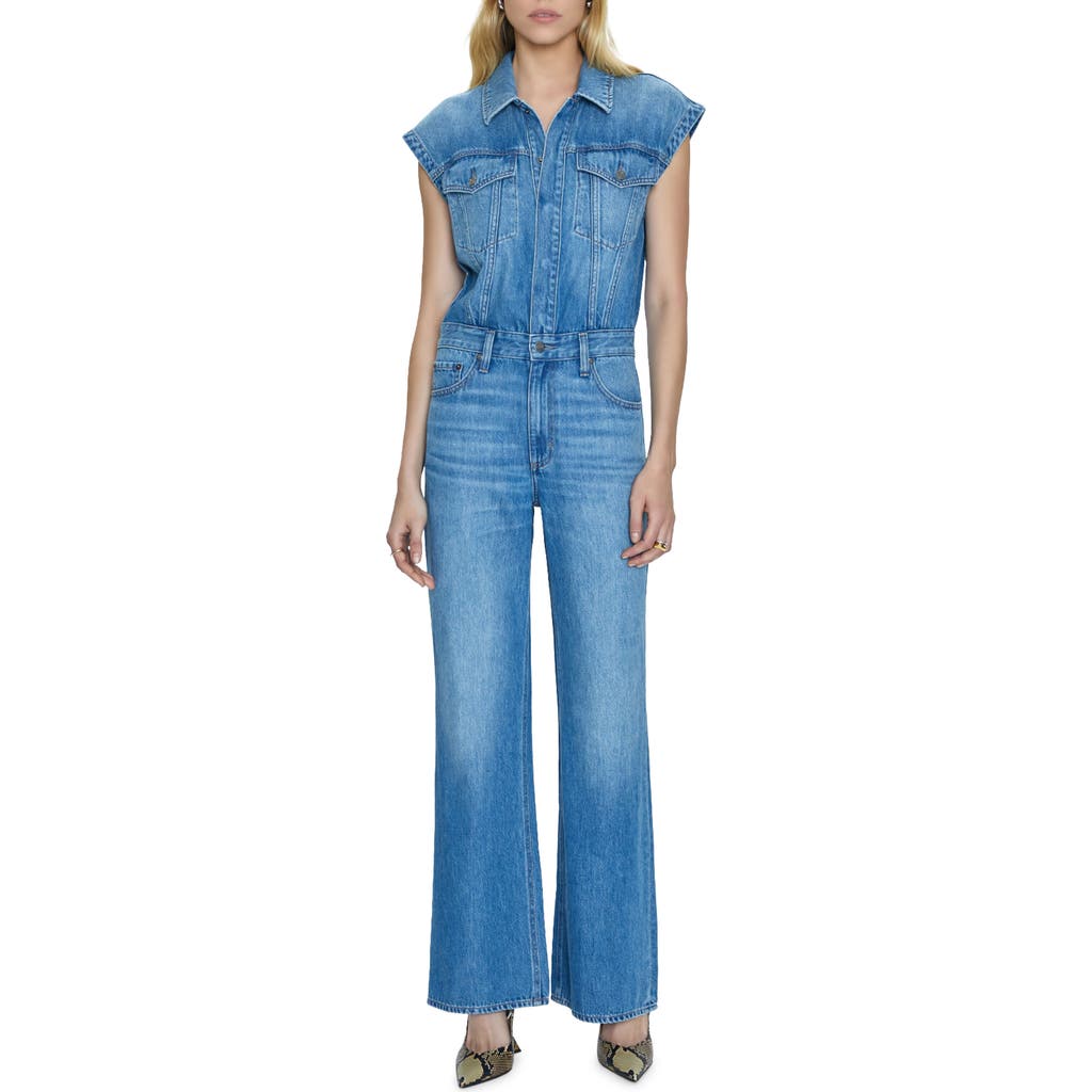 Pistola Lennox Flare Denim Jumpsuit in Vacancy