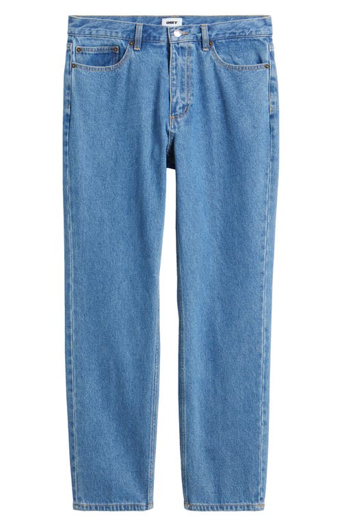 Obey Bender Relaxed Jeans In Light Indigo