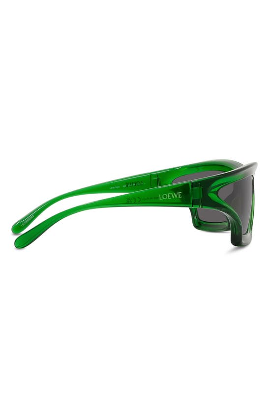 Shop Loewe X Paula's Ibiza 70mm Oversize Mask Sunglasses In Dark Green/ Other / Smoke