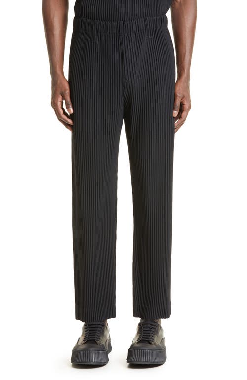 Homme Plissé Issey Miyake Pleated Straight Leg Pants in 15-Black at Nordstrom, Size 2