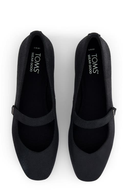 Shop Toms Bianca Mary Jane Flat In Black