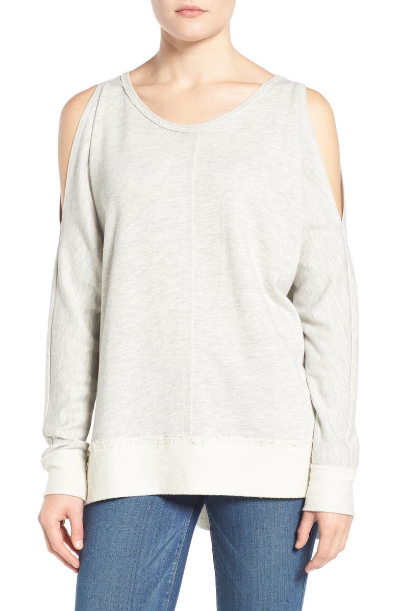 Caslon® Cold Shoulder Sweatshirt (Regular & Petite) | Nordstrom