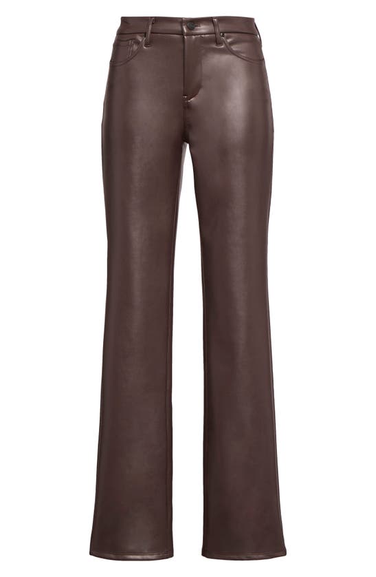 Nydj Marilyn Faux Leather Straight Leg Pants In Cordovan