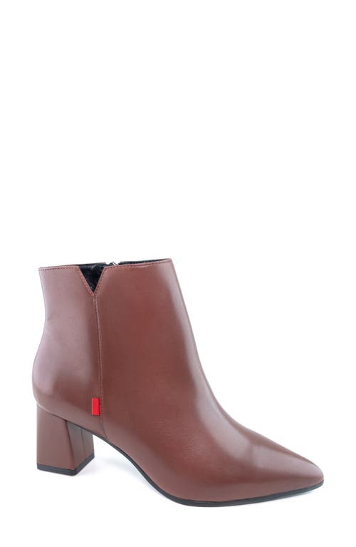 Marc Joseph New York Ramona Ave Block Heel Bootie in Walnut Brushed Napa 