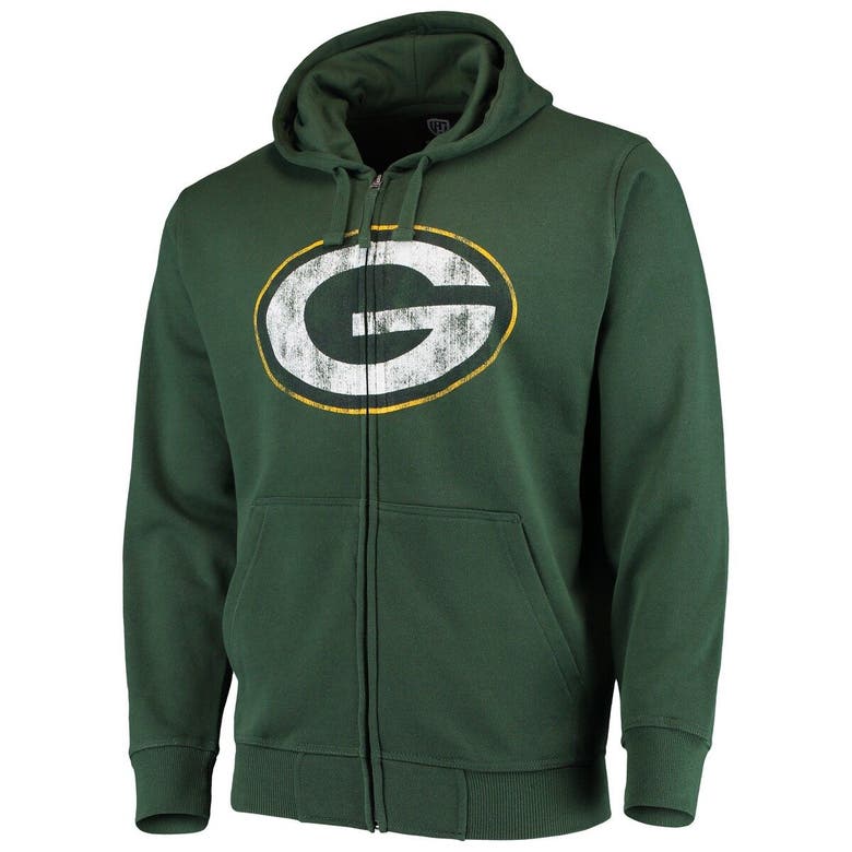 G-III Packers Starter Line Up Fleece Crew Medium Green & Gold