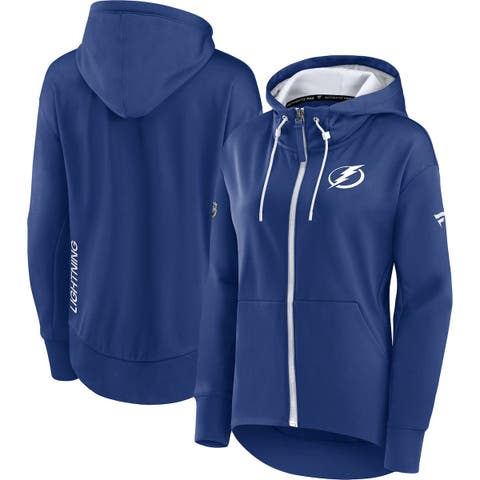 Women's Detroit Lions Fanatics Branded Blue/White Lock It Down Pullover  Hoodie