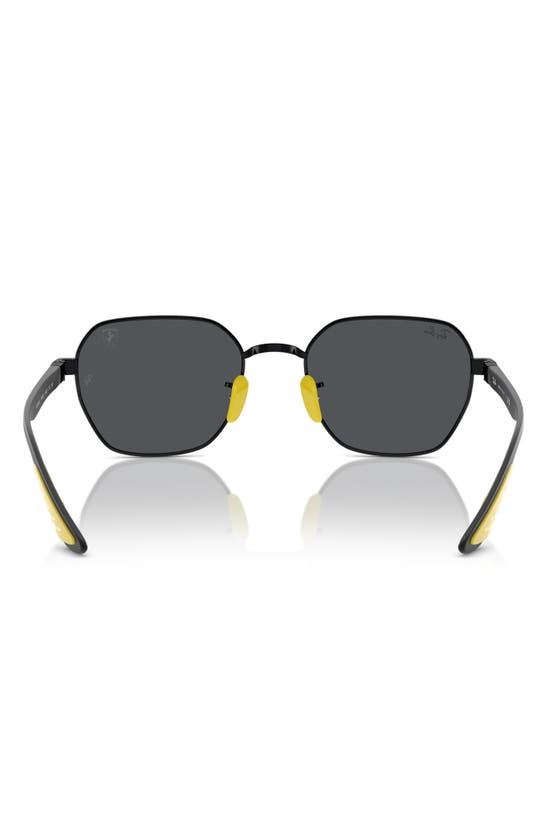 Ray Ban X Scuderia Ferrari 54mm Chromance Irregular Sunglasses In Black