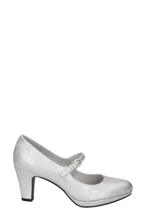 Shop Easy Street Zest Mary Jane Platform Pump In Silver