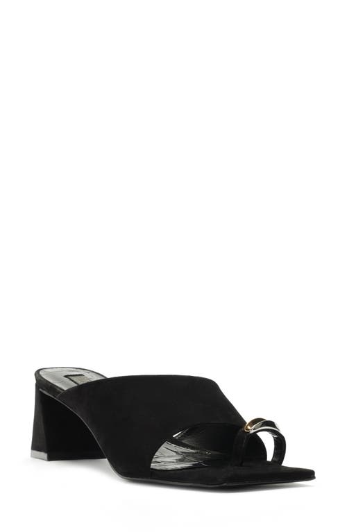 Schutz Jodie Mid Slide Sandal in Black 