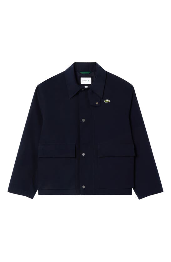 Lacoste Water Resistant Utility Jacket In Hde Abimes