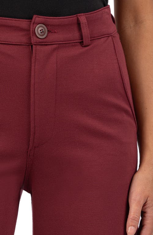 Shop Kut From The Kloth Meg High Waist Super Wide Leg Twill Pants In Wine