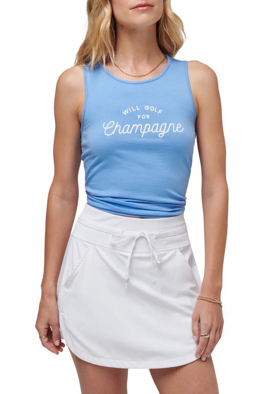 Shop Travismathew Spring Fling Back Tie Tank In Cornflower Blue