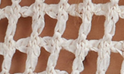 Shop Saachi Open Weave Fringe Cover-up Top In Ivory