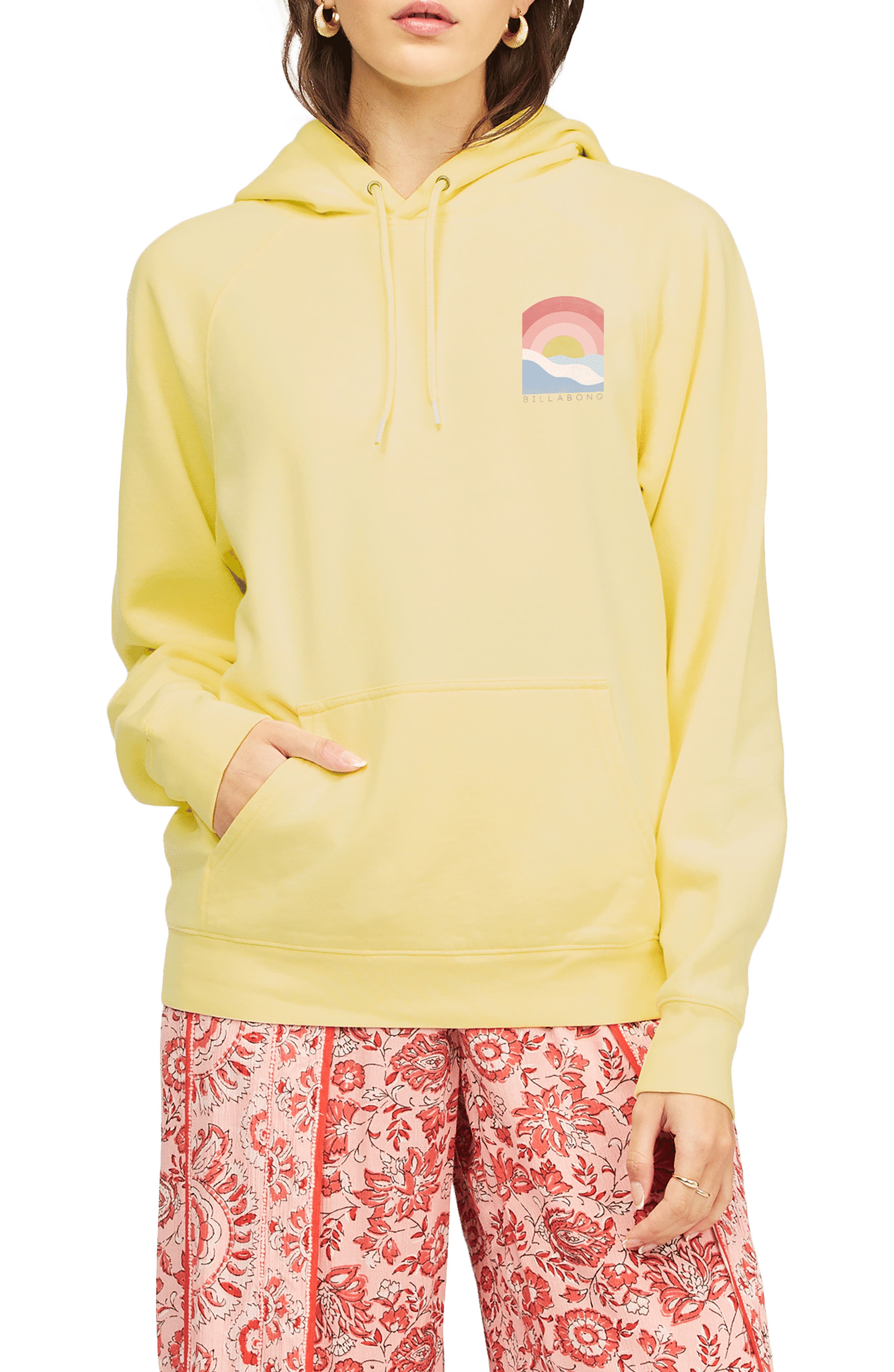 pastel yellow hoodie women's