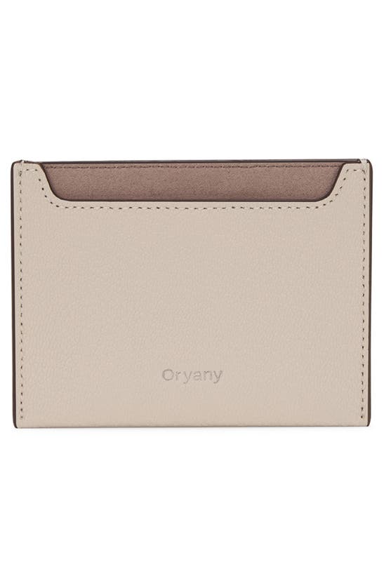 Shop Oryany Mandy Leather Crossbody Wallet In Cream