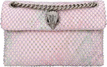KENSINGTON CROSS BODY Pink Leather Quilted Cross Body Bag by KURT GEIGER  LONDON
