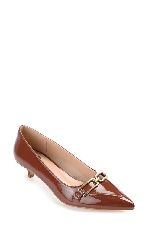 Shop Journee Collection Rumi Pointed Toe Pump In Brown