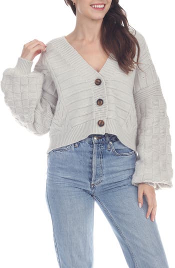 RAIN AND ROSE RAIN AND ROSE BUTTON FRONT CARDIGAN 