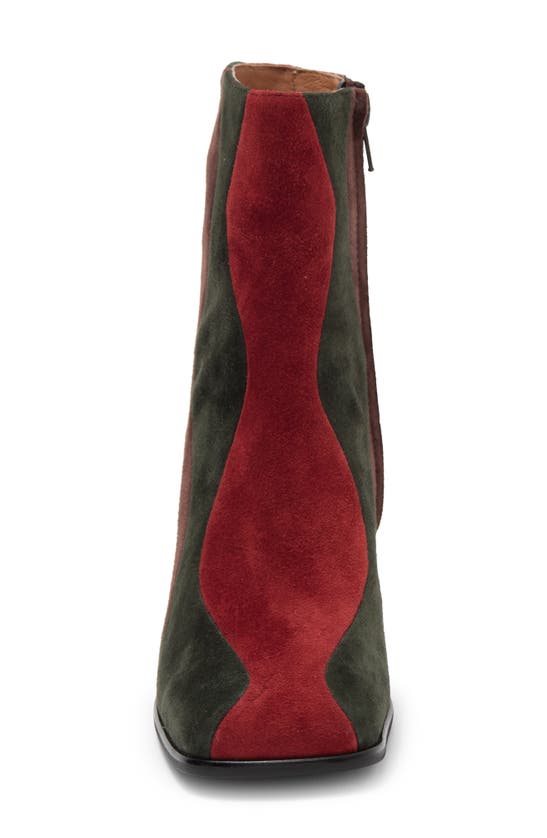 Jeffrey Campbell Lavalamp Bootie In Rust Suede Multi