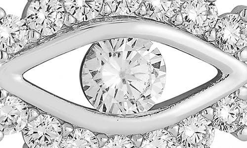 Sphera Milano Cubic Zirconia Evil Eye Pendant Necklace In Silver