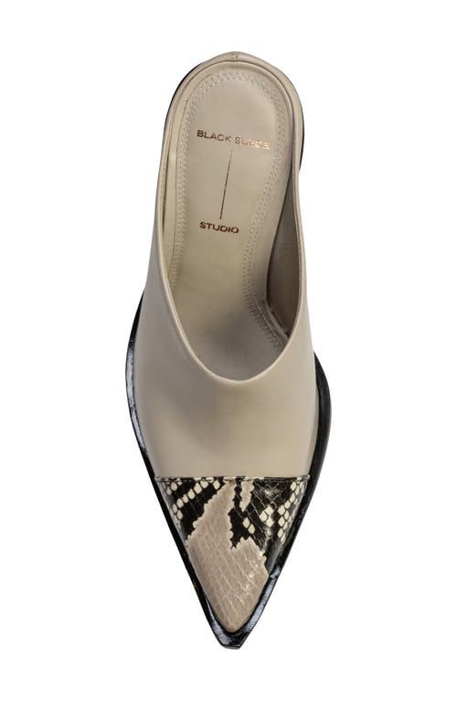 Black Suede Studio Noa Mule In Peyote