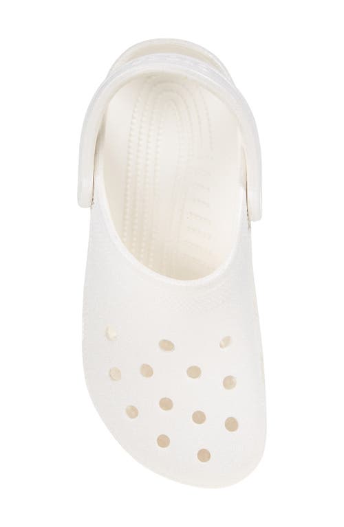 Shop Crocs Gender Inclusive Classic Glitter Clog In White