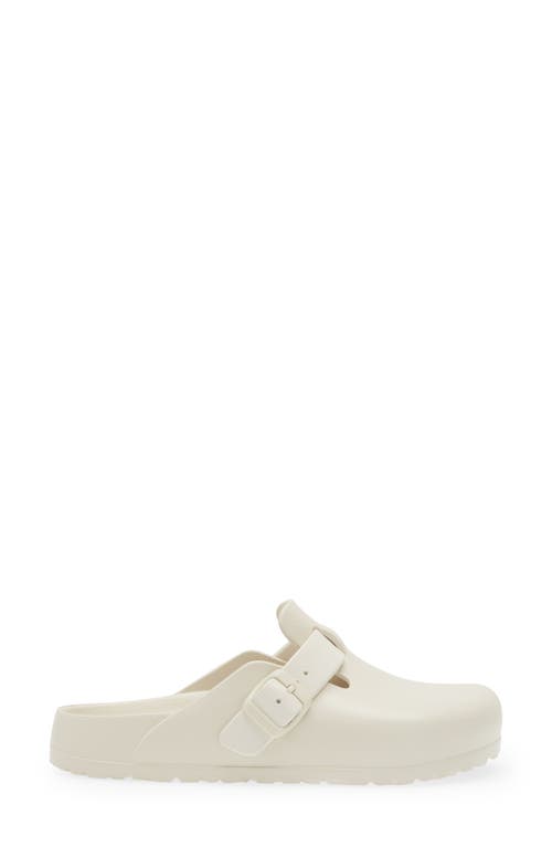 Birkenstock Women's Boston Slip On Buckled Clog Flats In Eggshell