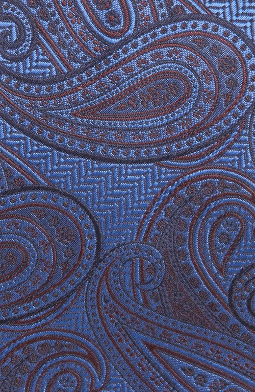 Shop Canali Paisley Silk Tie In Blue