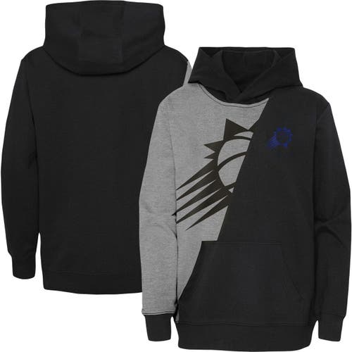 Outerstuff Youth Heather Gray/Black Phoenix Suns Unrivaled Split Pullover Hoodie
