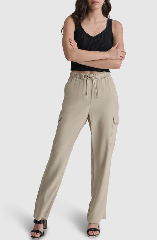 Shop Dkny Carrot Drawstring Cargo Pants In Trench