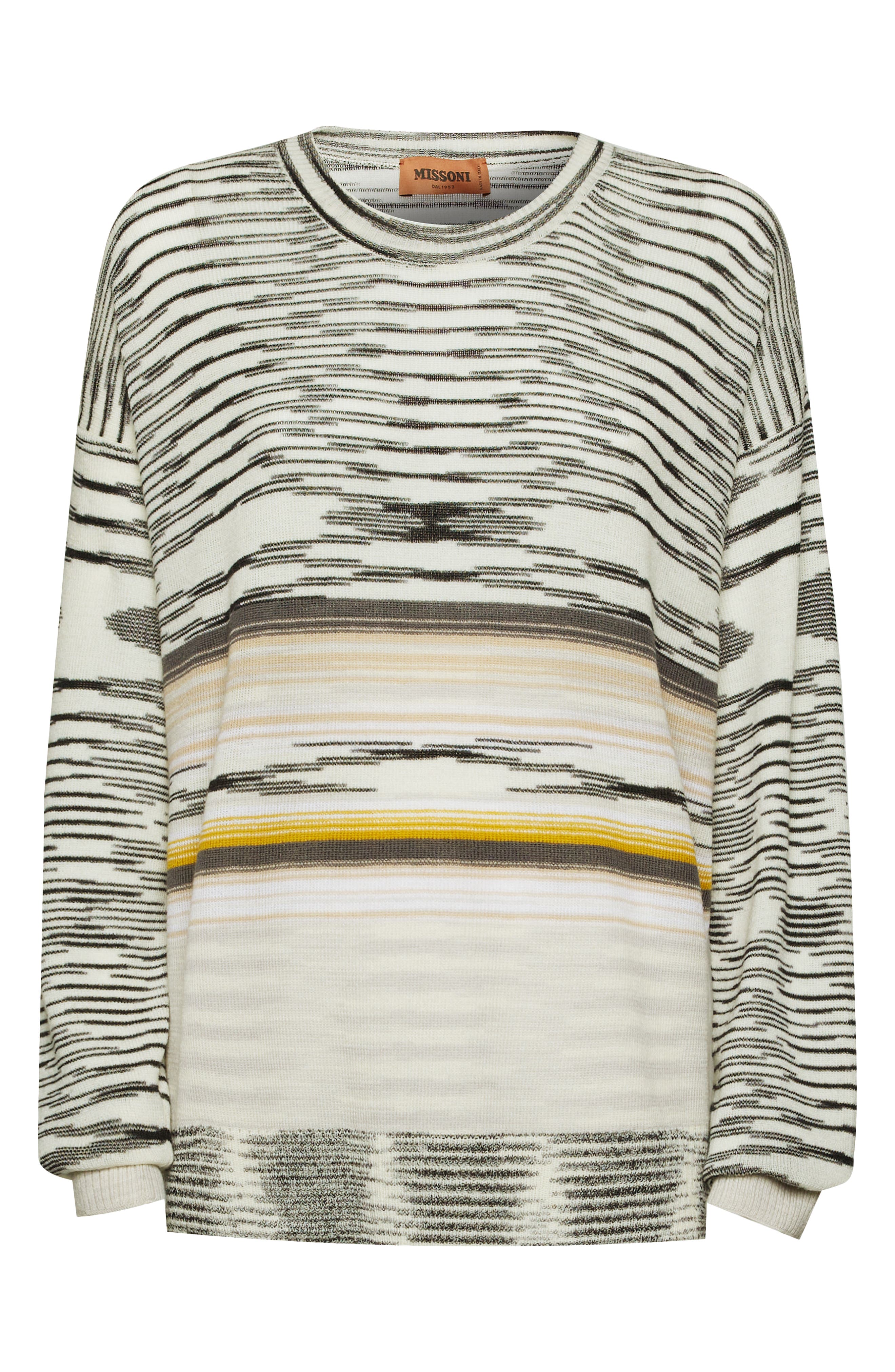 Missoni Space Dye Wool Sweater in White/Grey/Black at Nordstrom, Size X-Small