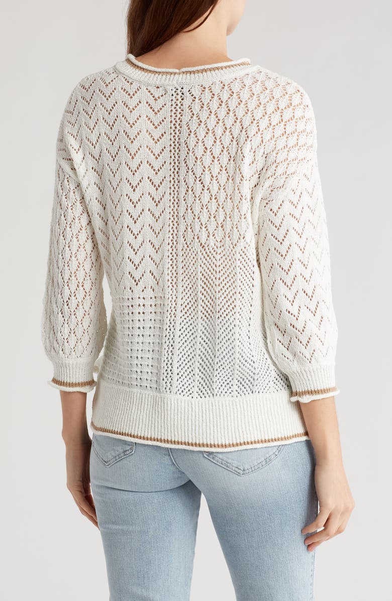 Democracy Pointelle Tipped Sweater | Nordstromrack