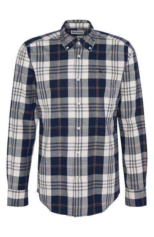 Shop Barbour Edgar Plaid Slim Fit Button-down Shirt In Navy