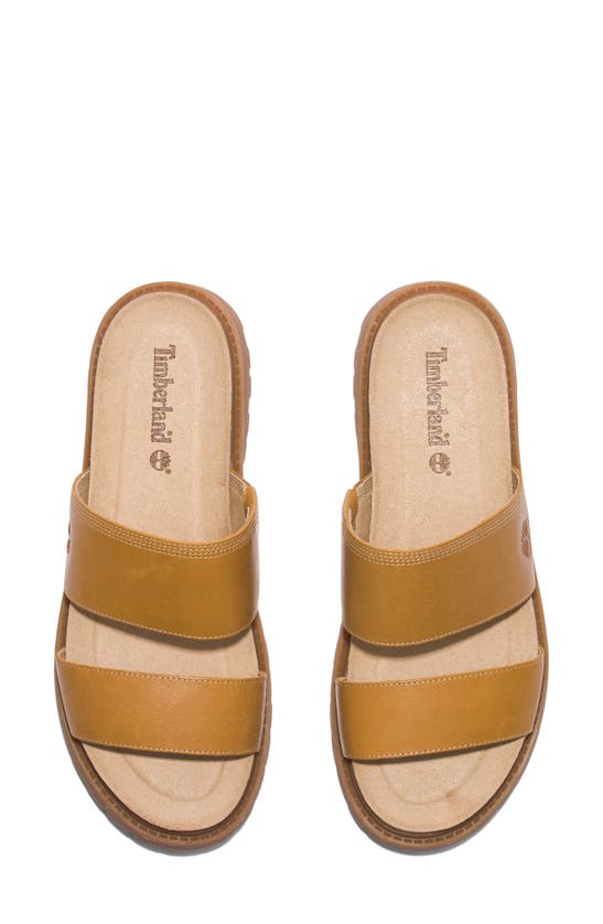 Shop Timberland Clairemont Way Slide Sandal In Medium Beige Full Gr
