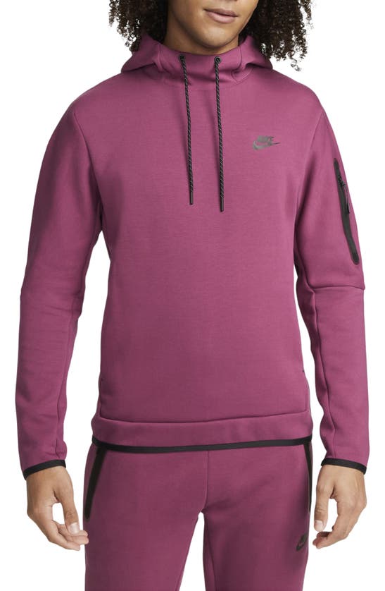 Nike Men's  Sportswear Tech Fleece Pullover Hoodie In Rosewood/black