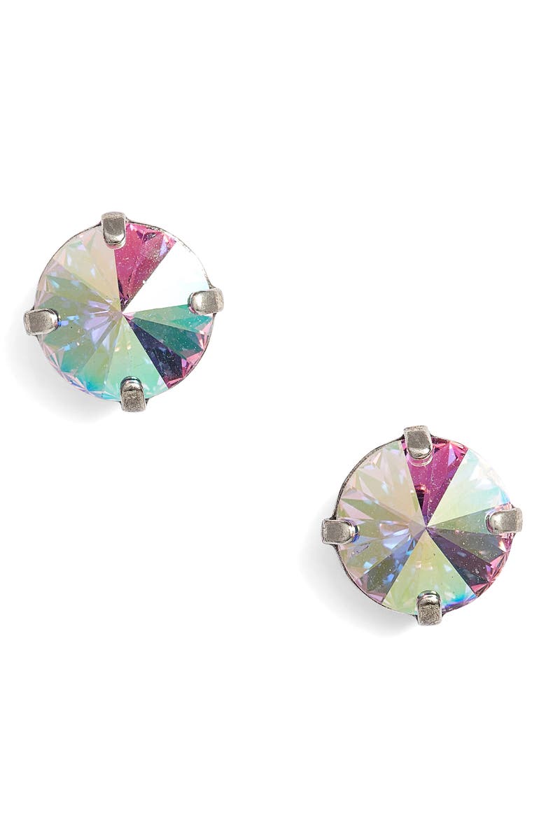 SORRELLI Radiant Crystal Stud Earrings, Main, color, TAN