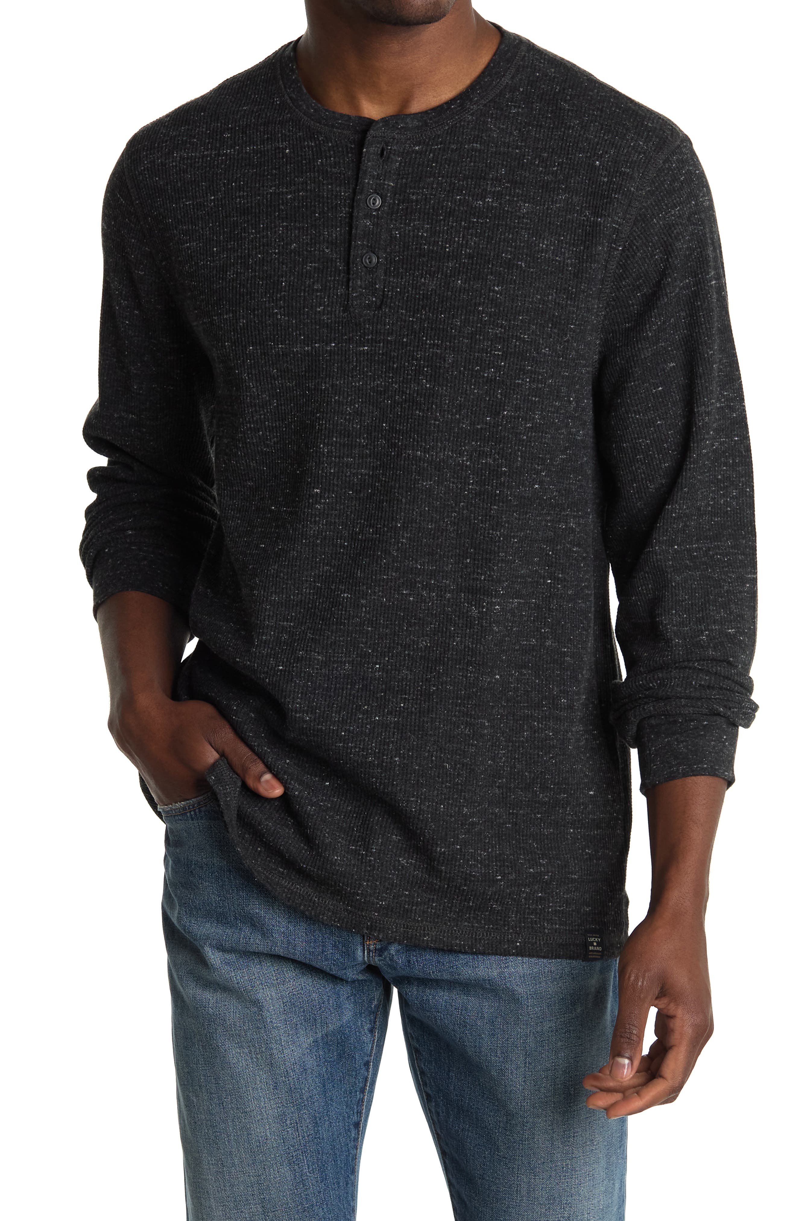 Lucky Brand Snow Heathered Long Sleeve 