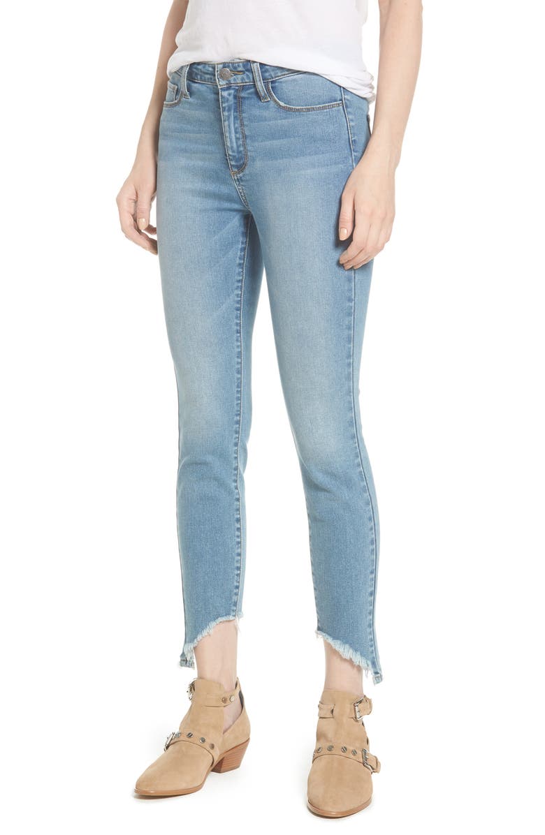 EVIDNT Uneven Hem Skinny Jeans | Nordstrom