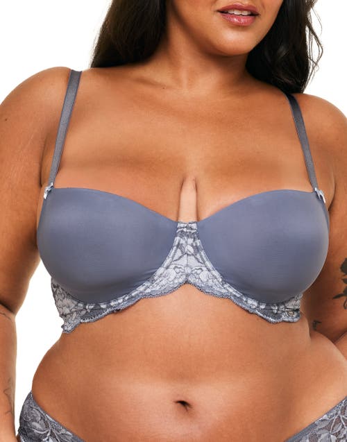 Adore Me Missy Unlined Demi Bra In Dark Grey