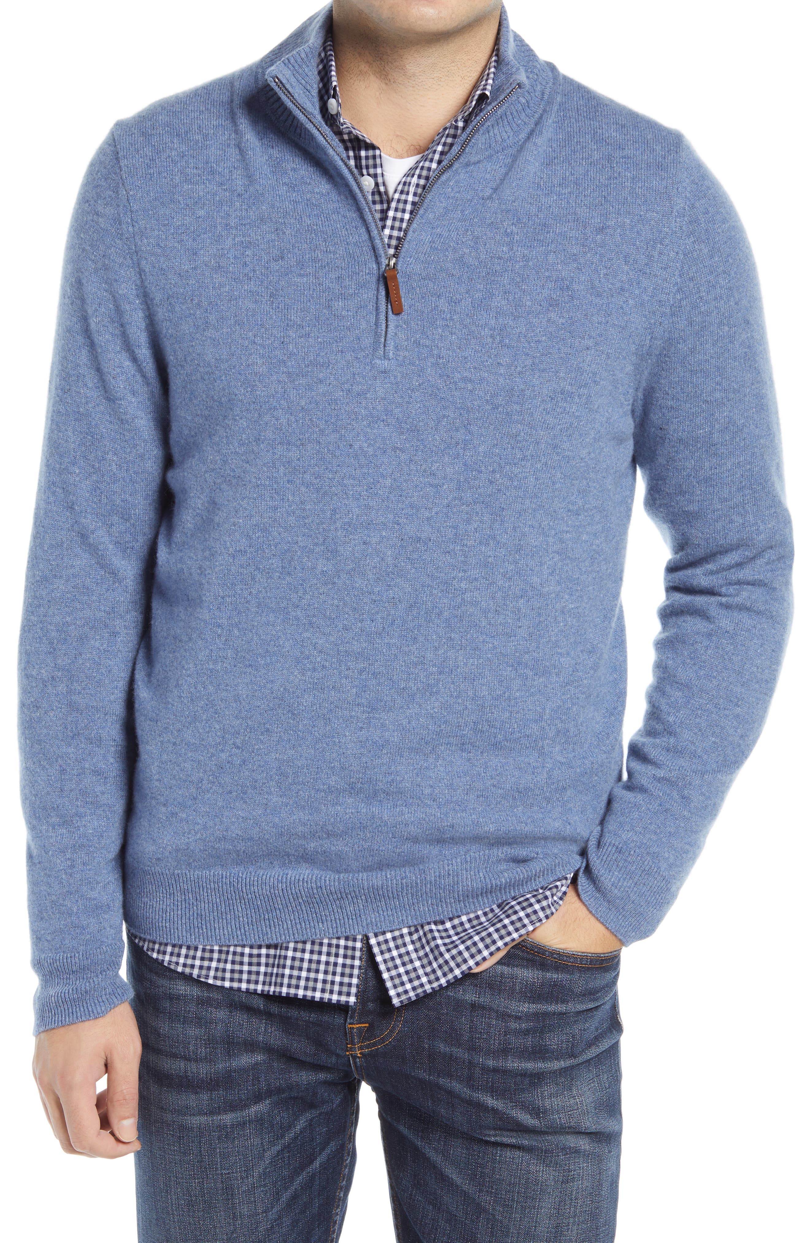 mens cashmere quarter zip