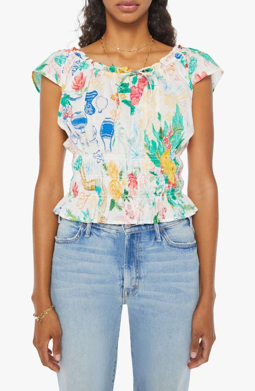 MOTHER The Doll Face Floral Cotton Top Painted Ladies at Nordstrom,