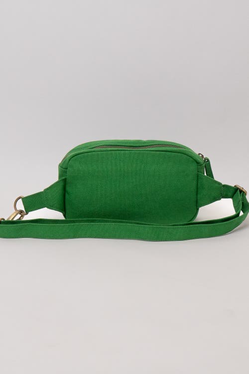 Shop Terra Thread Organic Cotton Sling Belt Bag In Moss Green