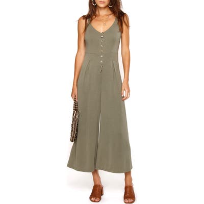 Heartloom Melina Crop Jumpsuit, Green