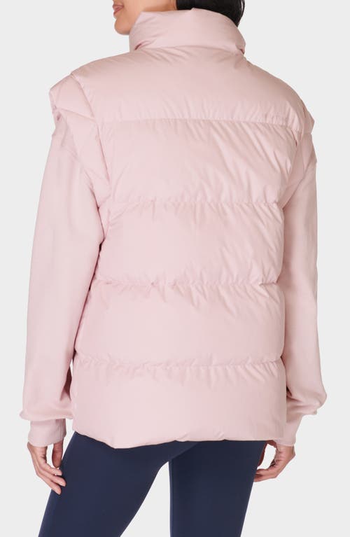 Sweaty Betty Nimbus Water Resistant Puffer Vest In Pirouette Pink