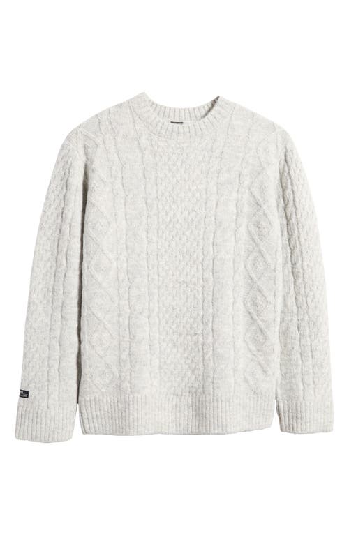 Bdg Urban Outfitters True Fluffy Cable Knit Sweater In Grey