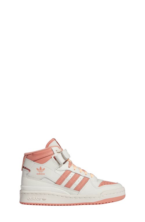 Adidas Originals Adidas Forum Mid Sneaker In Off White/ Wonder Clay/ Orange